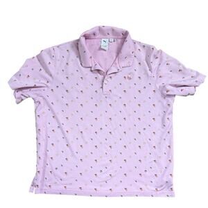 Arnold Palmer polo golf shirt XXL pink lemons iced tea EUC